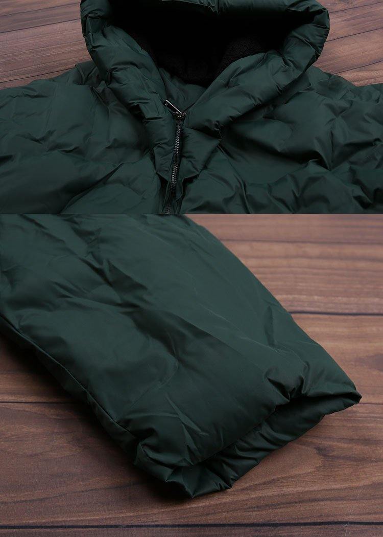 2025 Blackish Green Warm Down Coat Oversize Overcoat