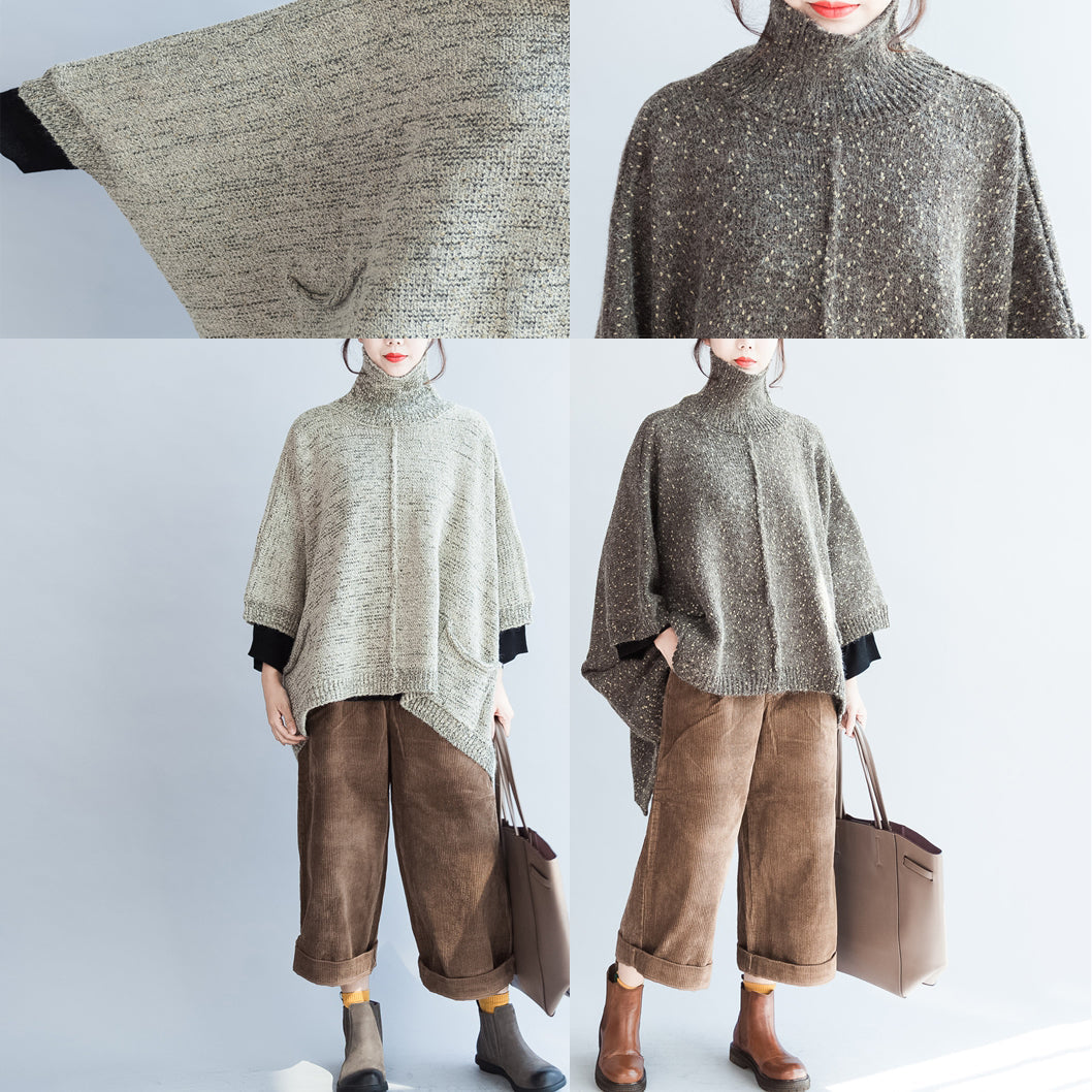 2025 autumn fashion cotton knitted sweater oversize batwing sleeve large hem sweater pullover