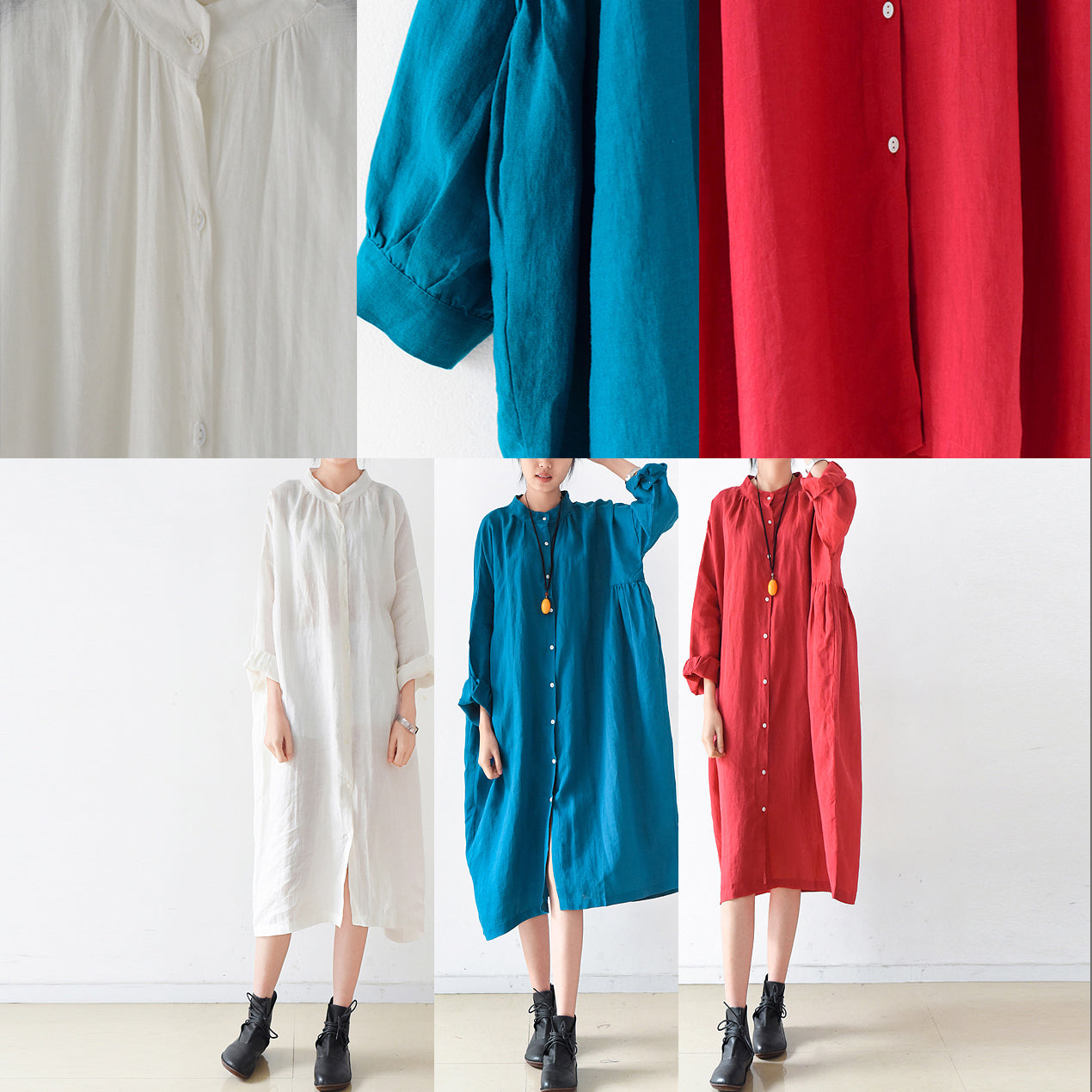 2025 fall Plus size linen dresses cute linen shirt dress maternity dresses