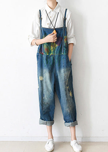 2025 fall oversized denim jumpsuits casual blue jeans denim outfits cute