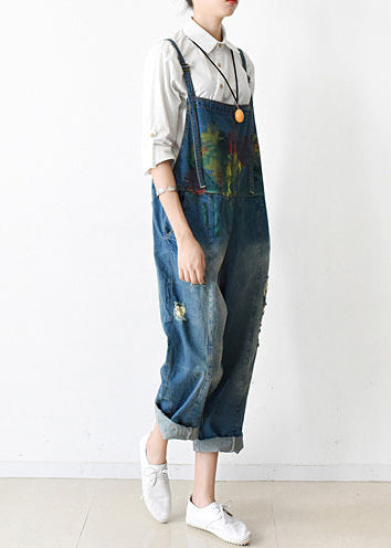 2025 fall oversized denim jumpsuits casual blue jeans denim outfits cute