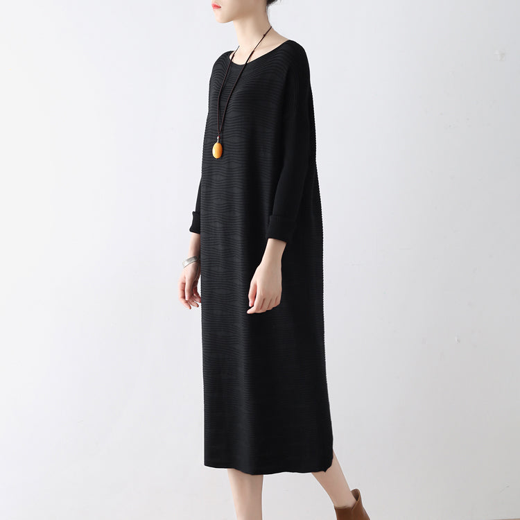 2025 winter black sweater dresses plus size knit dress warm cotton winter clothing outwear