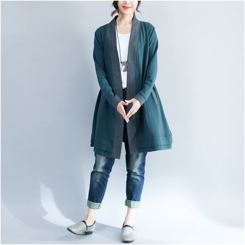 2025 winter wrap cotton coat plus size casual long sleeve cardigans