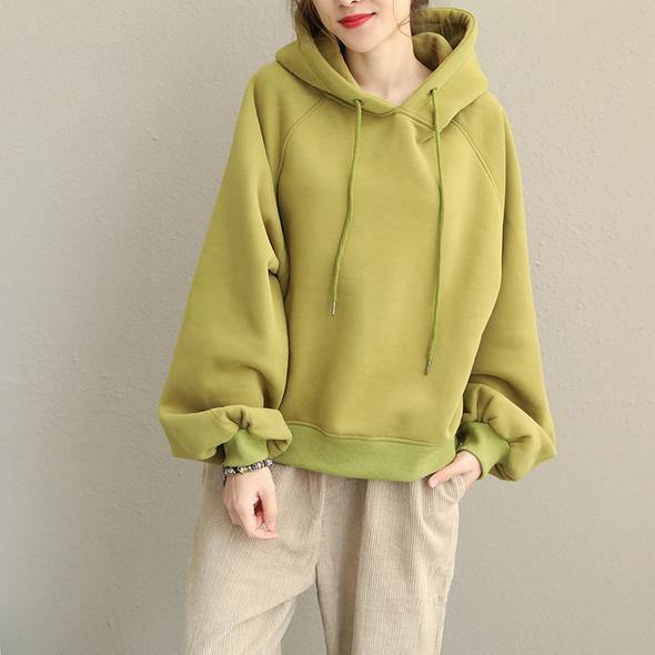 2025 Cute Yellow And Purple Brushed Hoodie Fleece For Women