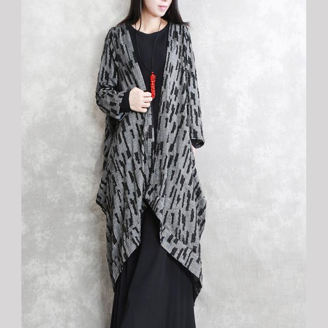 2025 dark gray Coats oversized asymmetric Winter coat Fashion long sleeve patchwork long coats