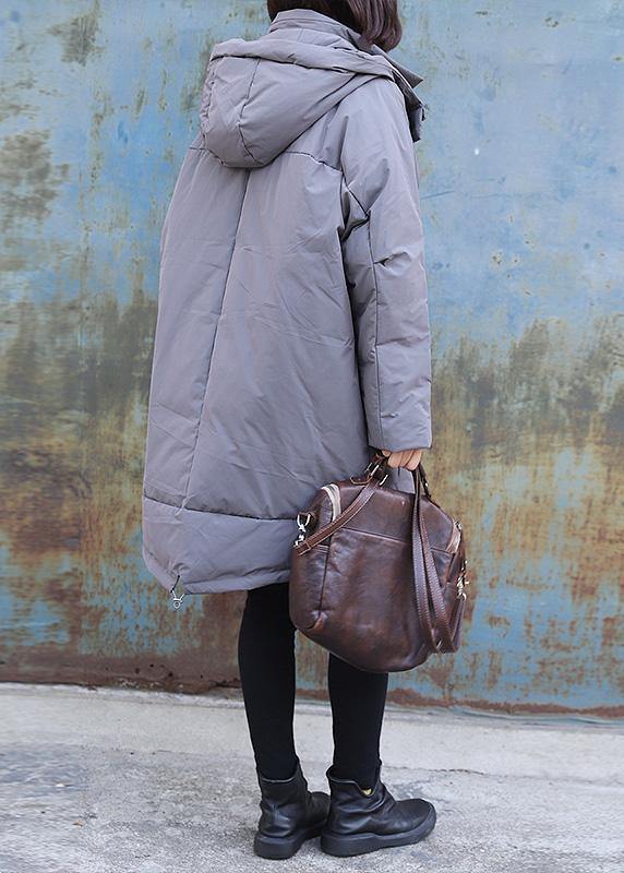 2025 gray casual outfit plus size warm winter coat winter hooded winter outwear