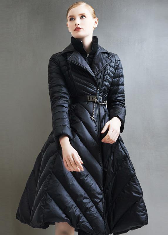 2025 oversize snow jackets tie waist coats black false two pieces down coat winter