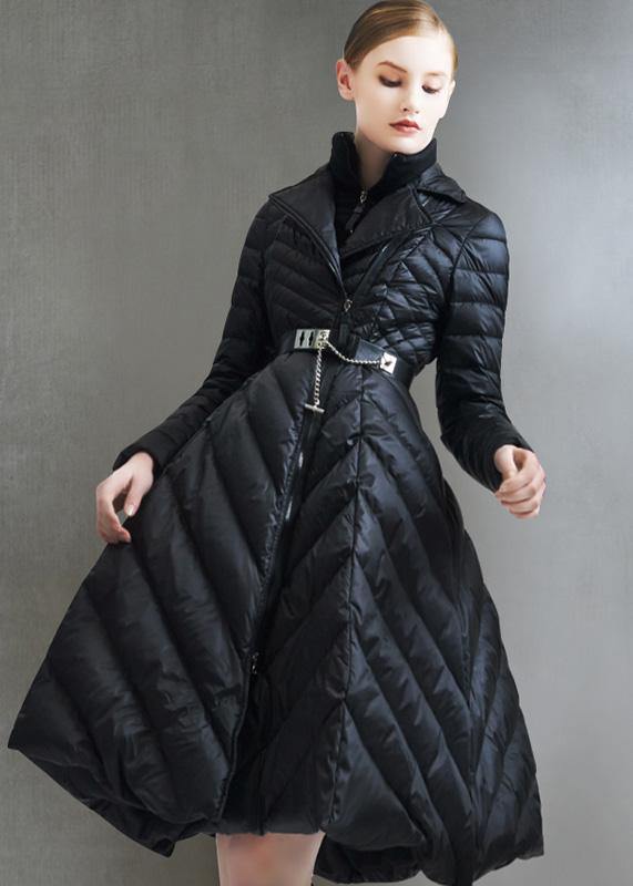 2025 oversize snow jackets tie waist coats black false two pieces down coat winter