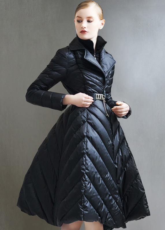 2025 oversize snow jackets tie waist coats black false two pieces down coat winter