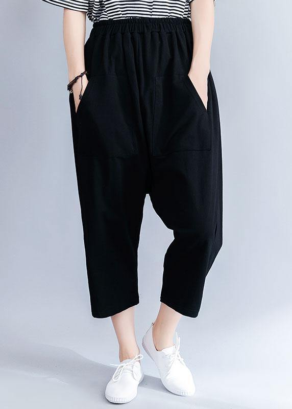 2025 summer new cotton blended loose pants wild casual wide leg pants