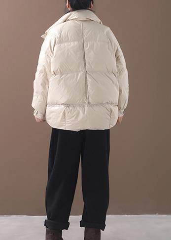 2025 white goose Down coat plus size clothing snow jackets two pockets stand collar coats