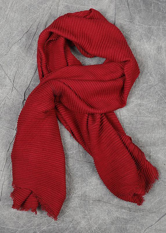 2025 whiter warm cotton Cinched red scarves