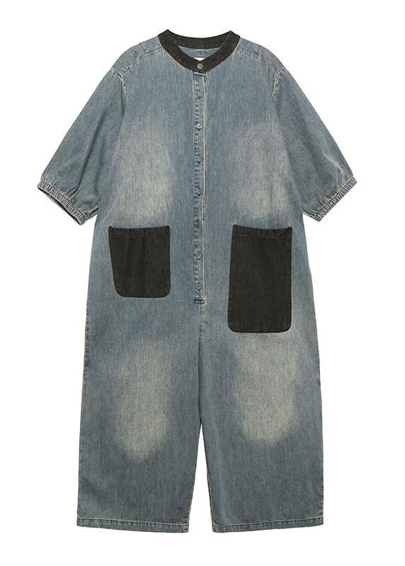 2025 new summer denim jumpsuit thin section fashion jumpsuit women