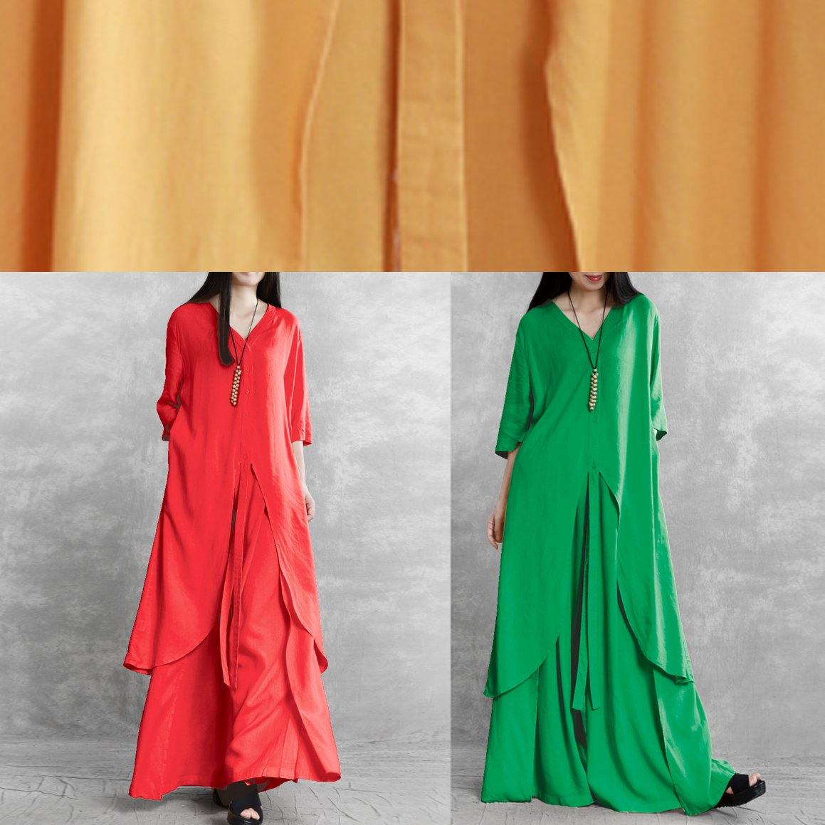 2025 summer new irregular long shirt draped casual two-piece suit