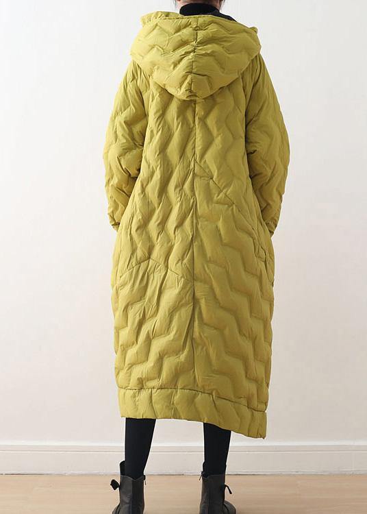 Yellow coat casual hooded women parka overcoat-Limited Stock