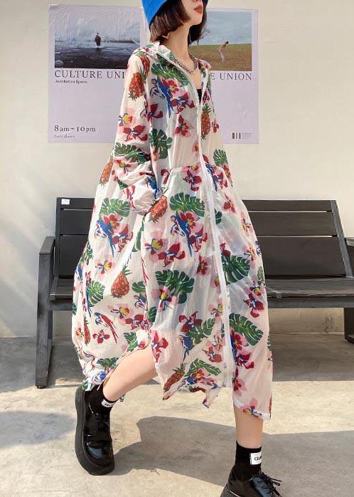 2025 New Summer Long Fashion Print Loose Sunscreen Clothing