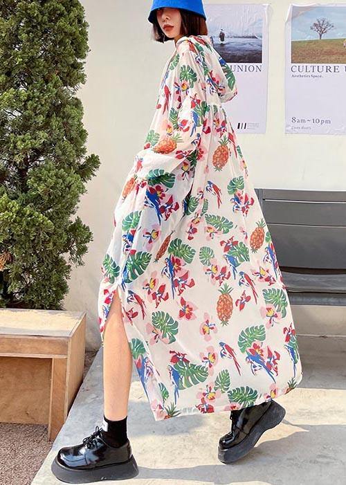 2025 New Summer Long Fashion Print Loose Sunscreen Clothing