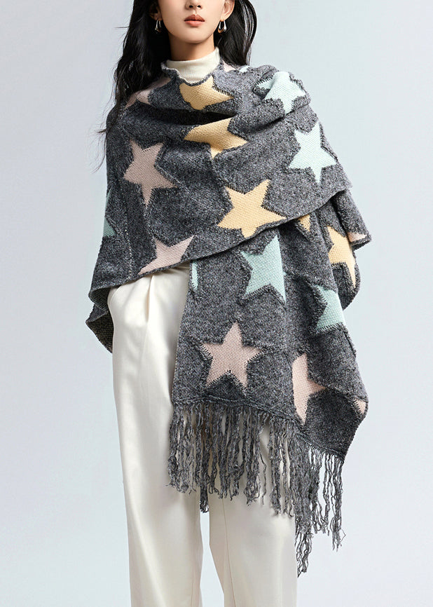 2025 New Autumn And Winter Thick Oversized Scarf Tassel Shawl