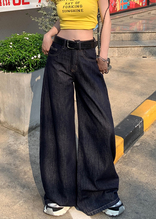 2025 New High Waist Denim Wide Leg Pants Summer