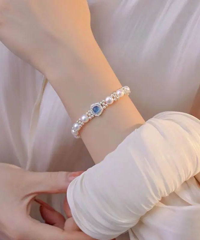 2025 New Sterling Silver Pearl Crystal Bracelet