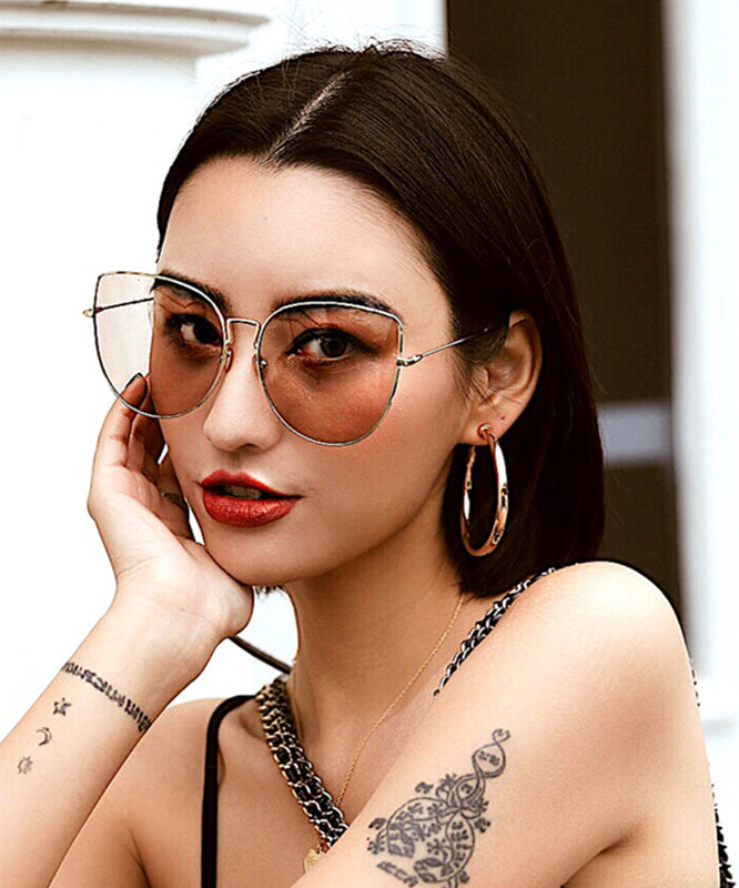 2025 Pink Large Face New Summer Sunglasses