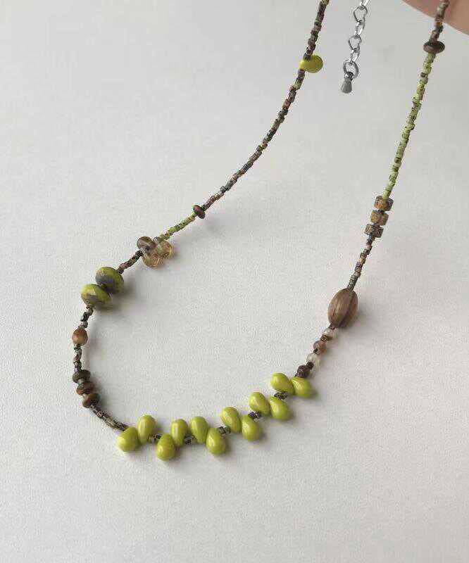 Art Green Handmade Beadin Gratuated Bead Necklace