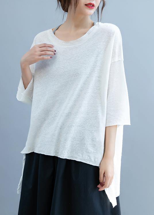 Art o neck asymmetric shirts Fashion Ideas white top