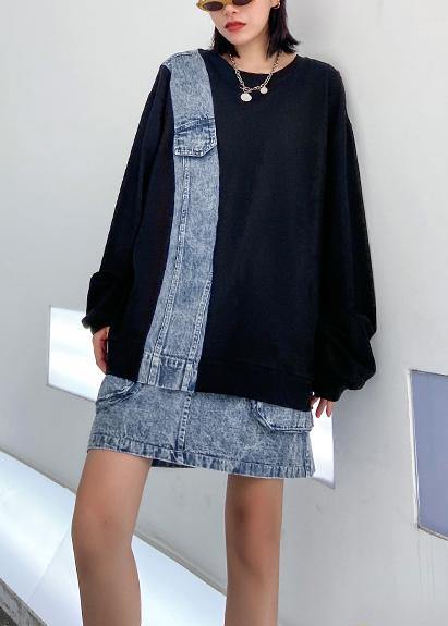 Autumn suit new female plus size fashion sweater + denim skirt two-piece