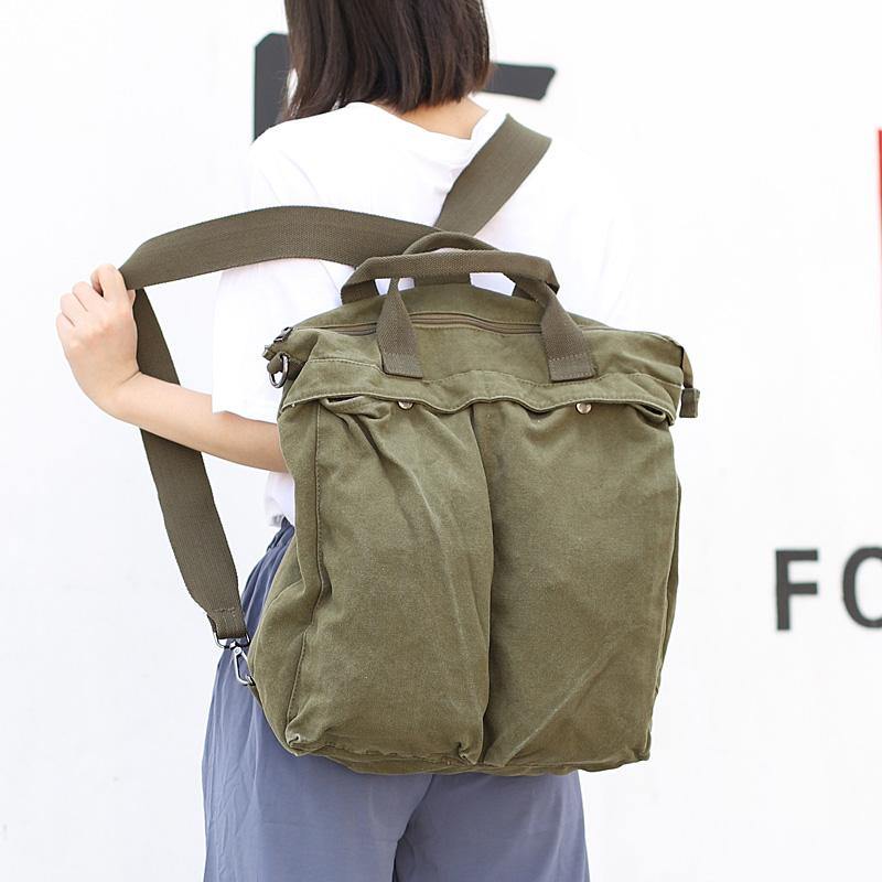 Beautiful For Women Casual green Canvas Square Backpack