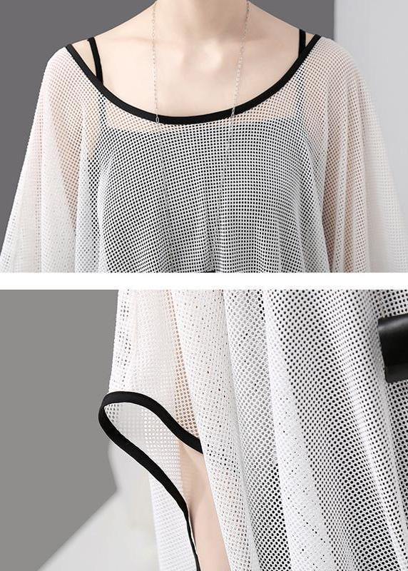 Beautiful quilting clothes plus size Women Fashion Loose Chiffon Sun Protective Blouse