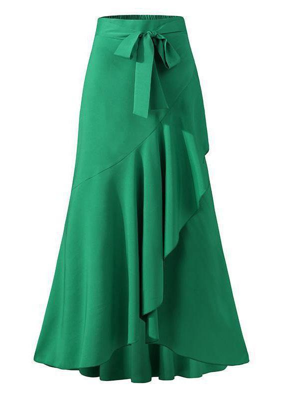 Belt Wrap Hip Fishtail Skirt High Waist Sexy Irregular half length Skirt