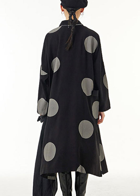 Black Peter Pan Collar Patchwork Long Shirt Dresses Spring