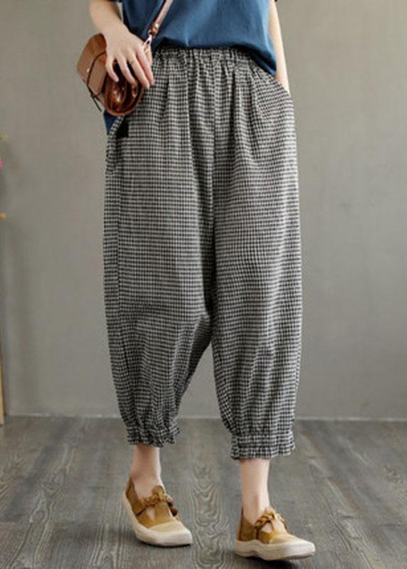 Bohemian Purple Pockets Summer Linen Pants