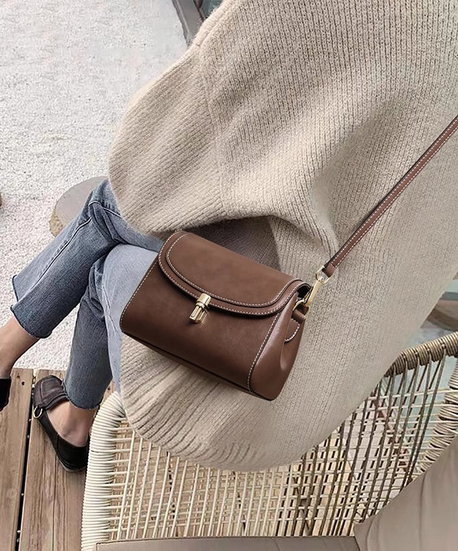 Casual Coffee Versatile Faux Leather Messenger Bag