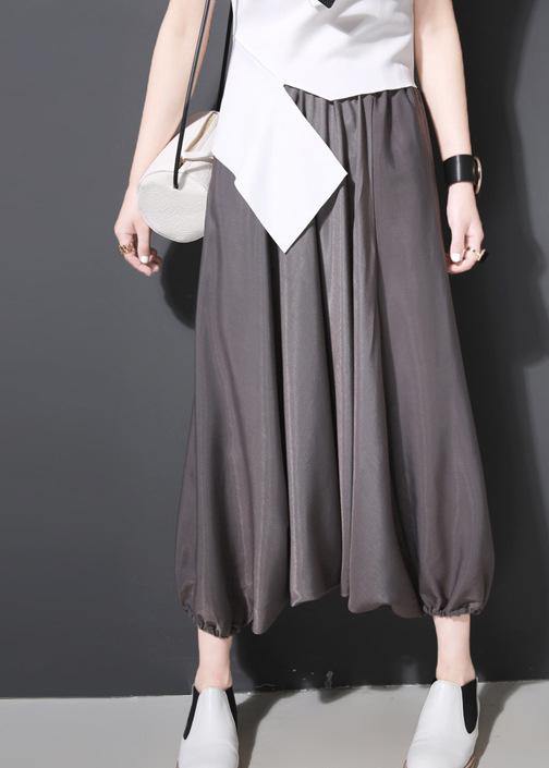 Casual Grey Chiffon lantern Pants Summer