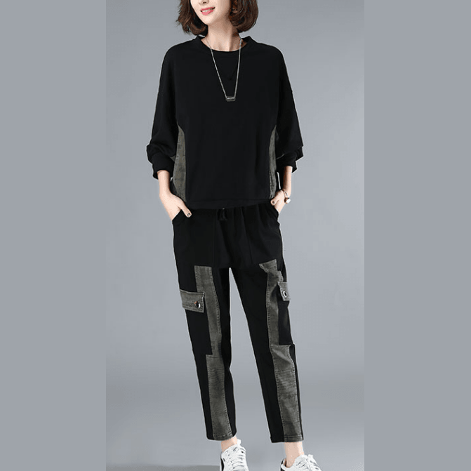 Casual Fashion Suit Women's New Loose Size Women's Black Suit