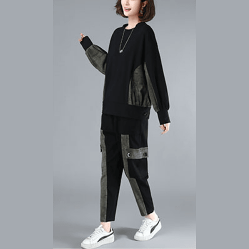 Casual Fashion Suit Women's New Loose Size Women's Black Suit