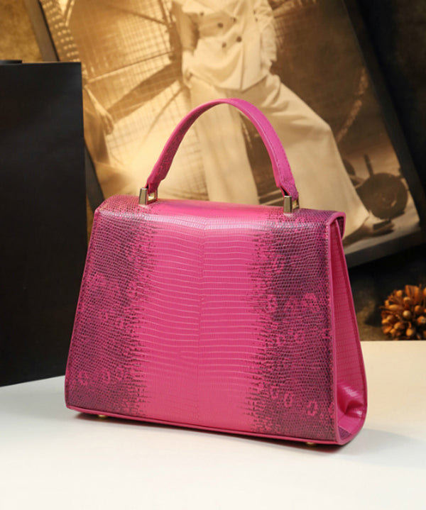 Chic Yellow Embossed Durable Calf Leather Tote Handbag