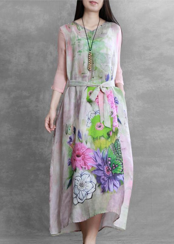 Chic v neck pockets summer dresses Photography floral Dresses