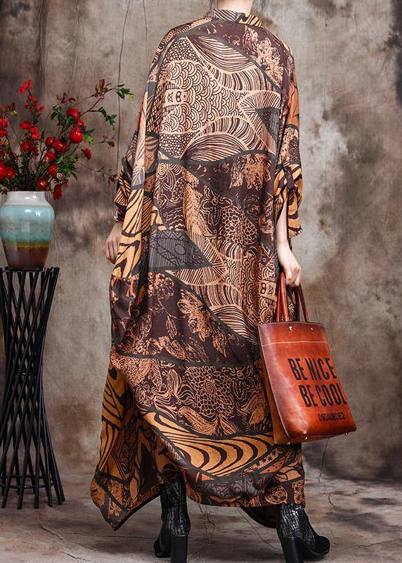 2025 Silk Chiffon V Neck Asymmetric Summer Dresses Long Caftans