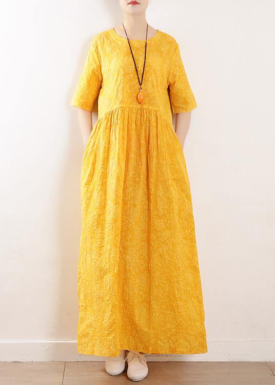 DIY half sleeve linen Wardrobes Tutorials yellow Dresses summer