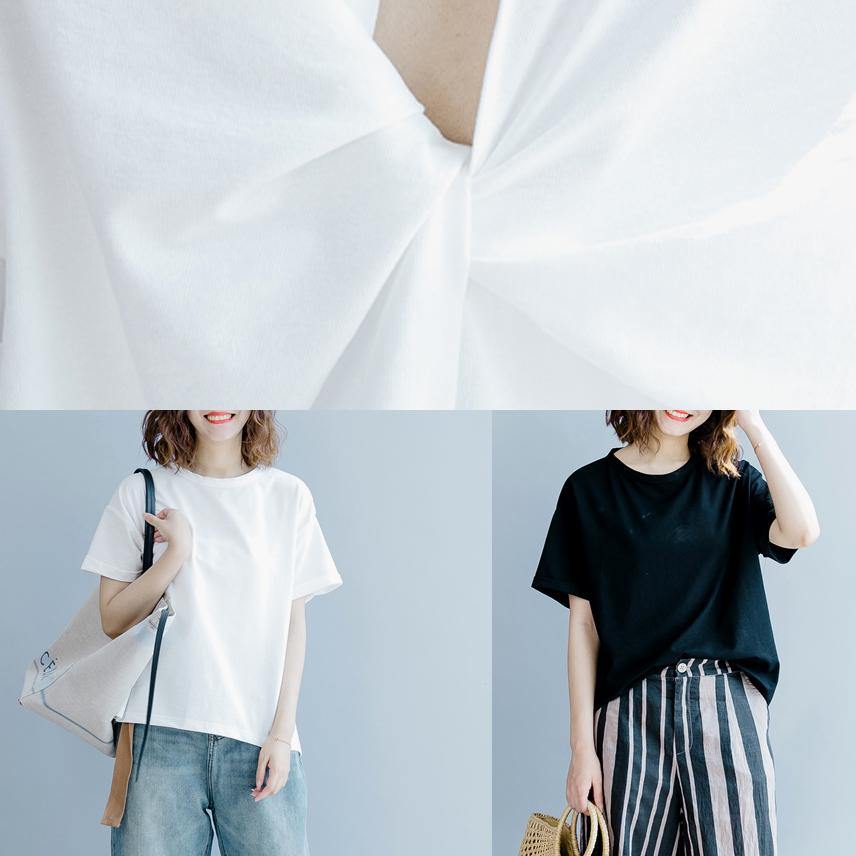 DIY o neck back side open tops Wardrobes white shirt