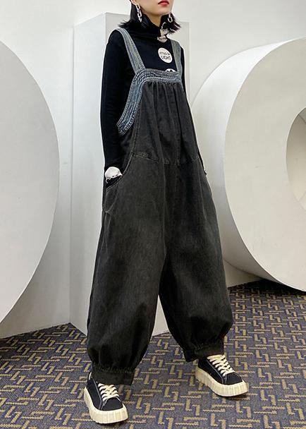 Denim overalls 2025 new fashion plus size casual nine-point lantern pants female summer jumpsuit