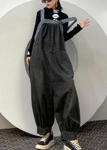 Denim overalls 2025 new fashion plus size casual nine-point lantern pants female summer jumpsuit