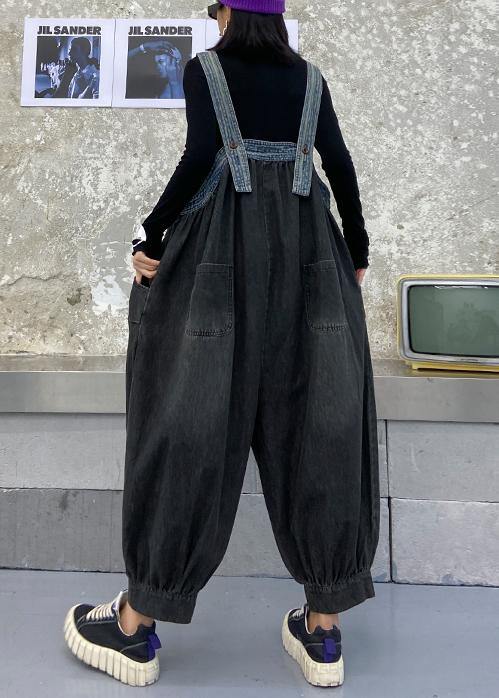 Denim overalls 2025 new fashion plus size casual nine-point lantern pants female summer jumpsuit