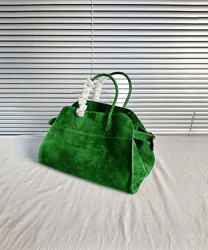 Fashion Green Large Capacity Suede Tote Handbag