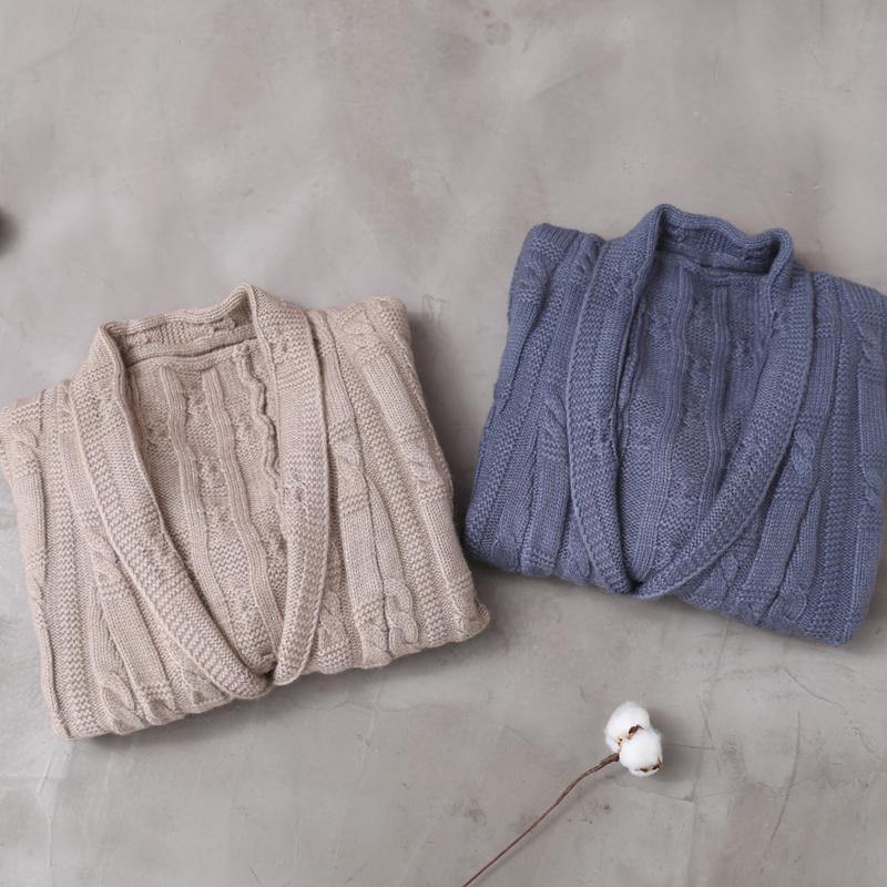 For Work blue knit cardigans fall fashion winter asymmetric knitwear