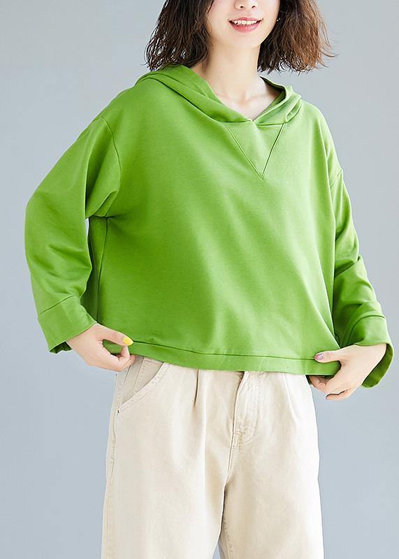 French hooded cotton tunic pattern Christmas Gifts green shirts fall