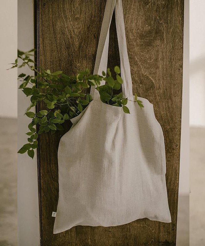 Japanese Style Vacation Large Capacity Linen Shopping Bag