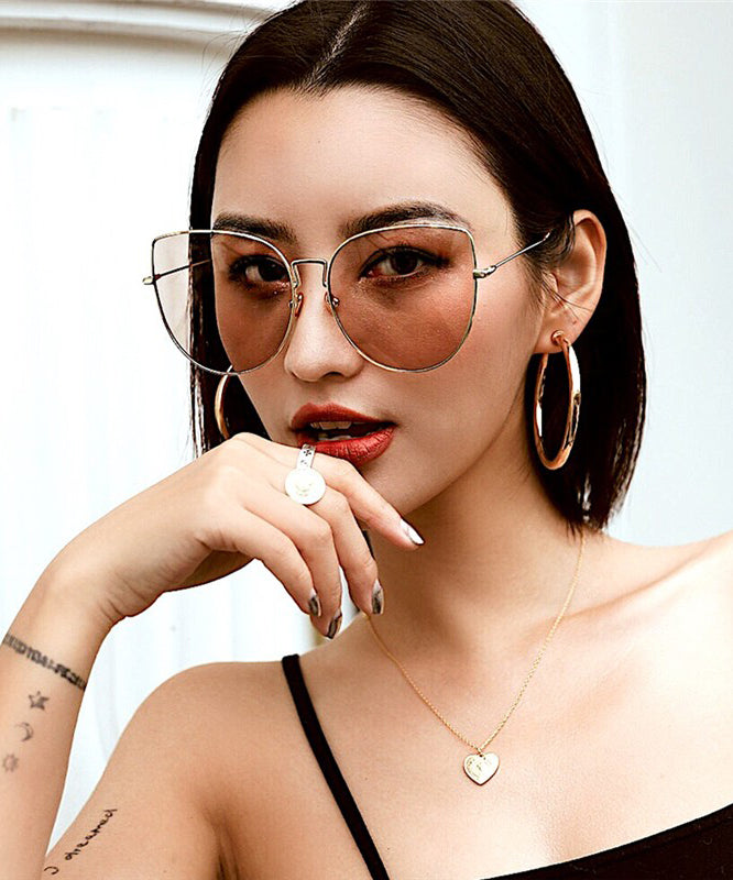 Large Frame Trendy Cat Eye Sunglasses 2025 New Model